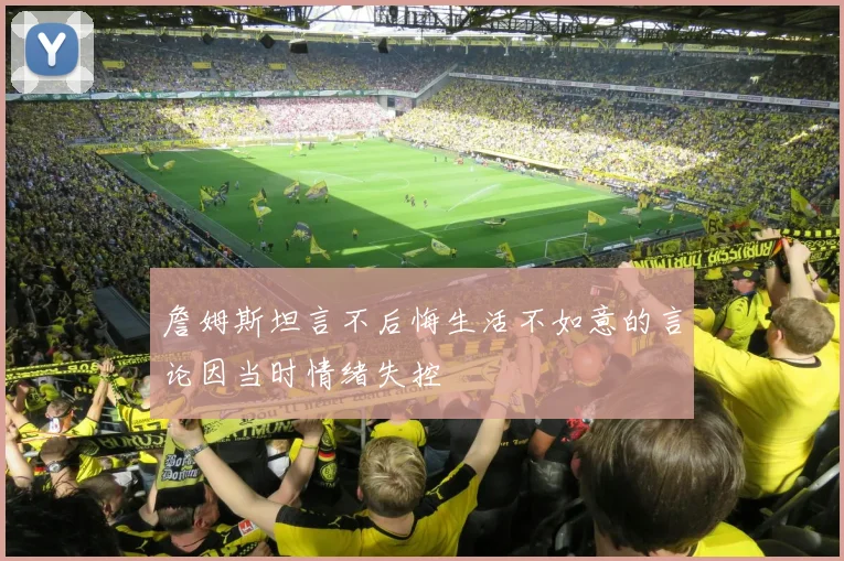 詹姆斯坦言不后悔生活不如意的言论因当时情绪失控
